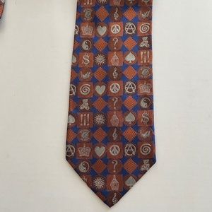 Moschino Vintage Silk Tie Logos